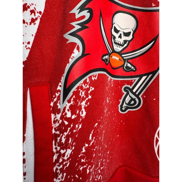 NFL x Staple Red Tampa Bay Buccaneers Pullover Hoodie SZ M All Over Print - Picture 5 of 12